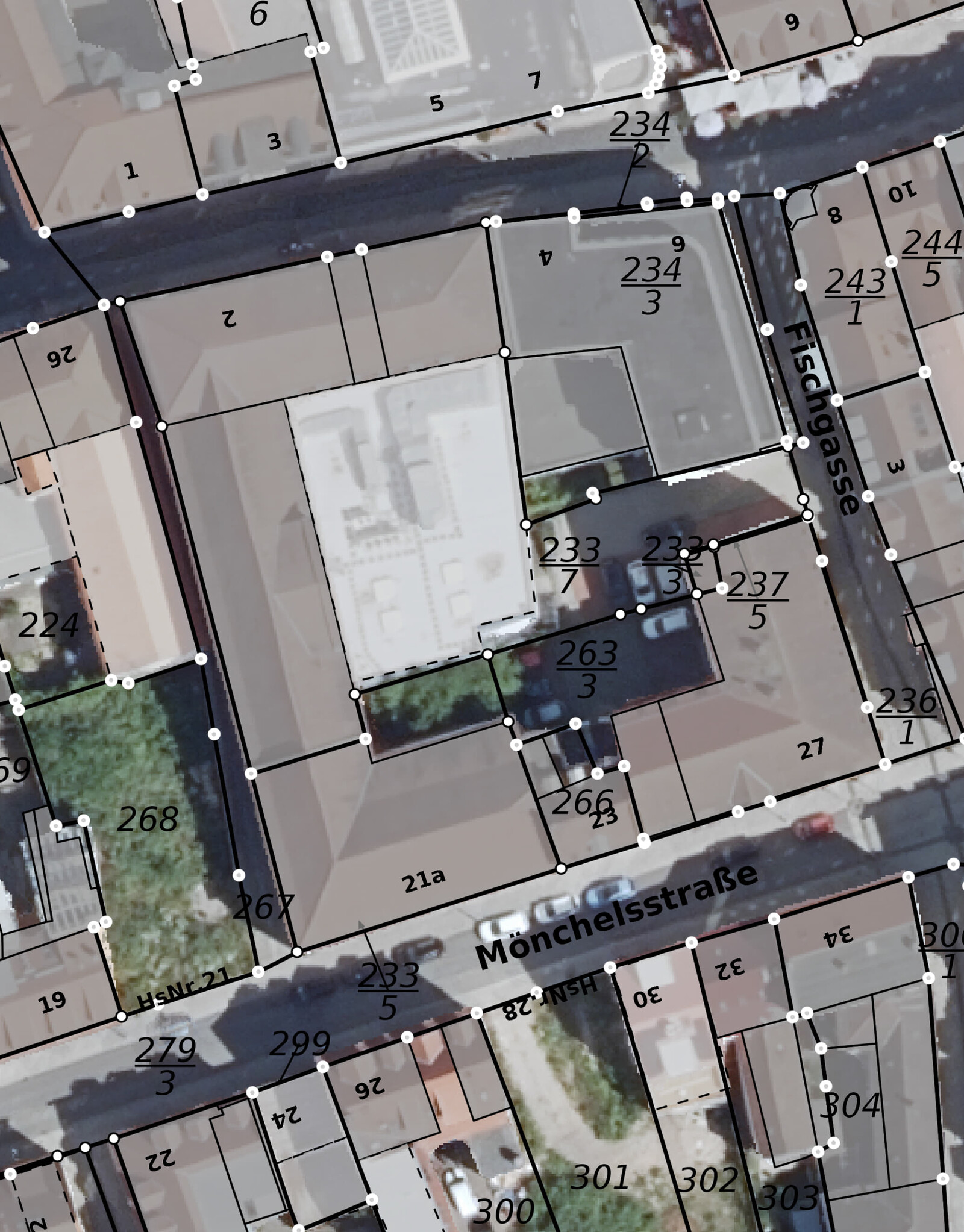 Gotha, Mönchelsstr. 21a, Lageplanauszug, Geoproxy Thüringen
